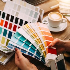 color swatches in a color consultation
