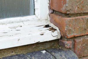 wooden windowsill rotting