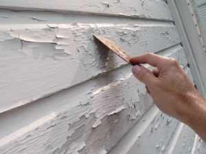 scraping off chipping paint