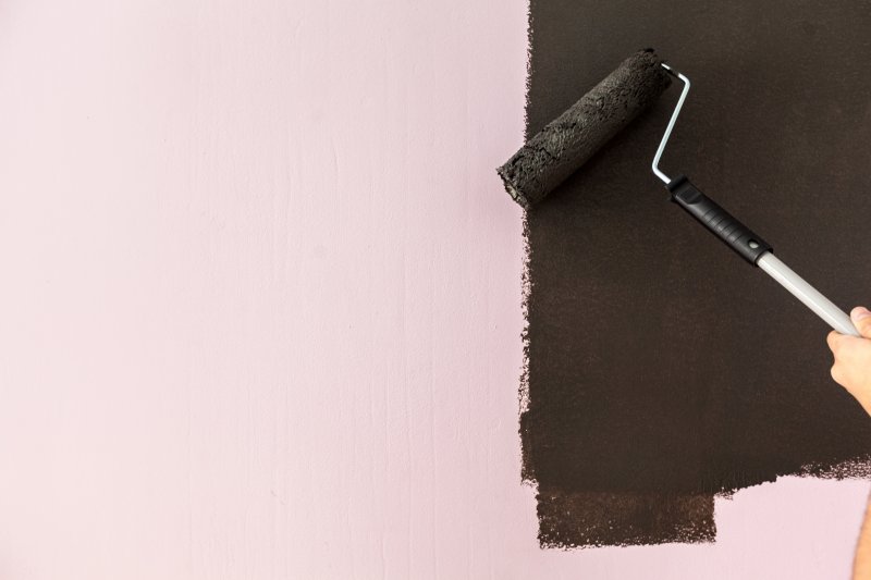 painting walls with black paint